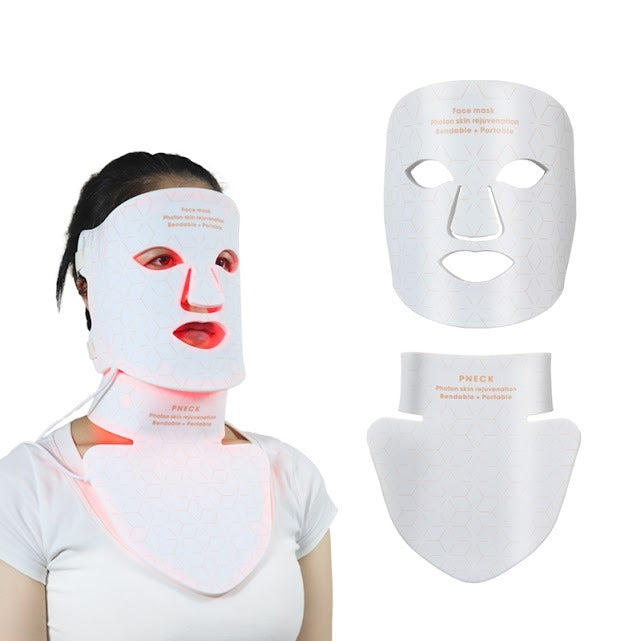 LED Light Face & Neck Mask for Skin Rejuvenation and Anti-Aging