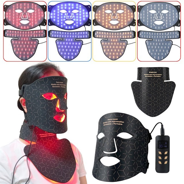 LED Light Face & Neck Mask for Skin Rejuvenation and Anti-Aging