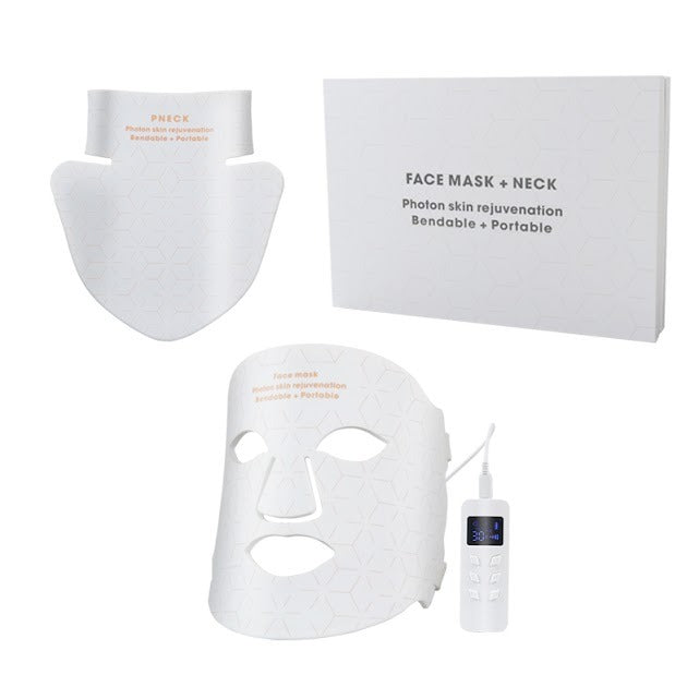 LED Light Face & Neck Mask for Skin Rejuvenation and Anti-Aging