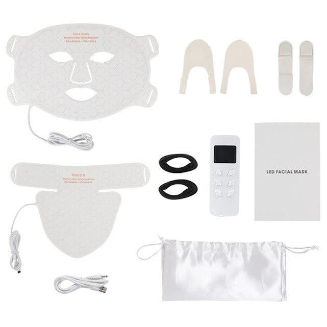 LED Light Face & Neck Mask for Skin Rejuvenation and Anti-Aging