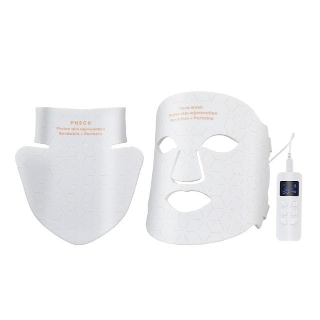 LED Light Face & Neck Mask for Skin Rejuvenation and Anti-Aging